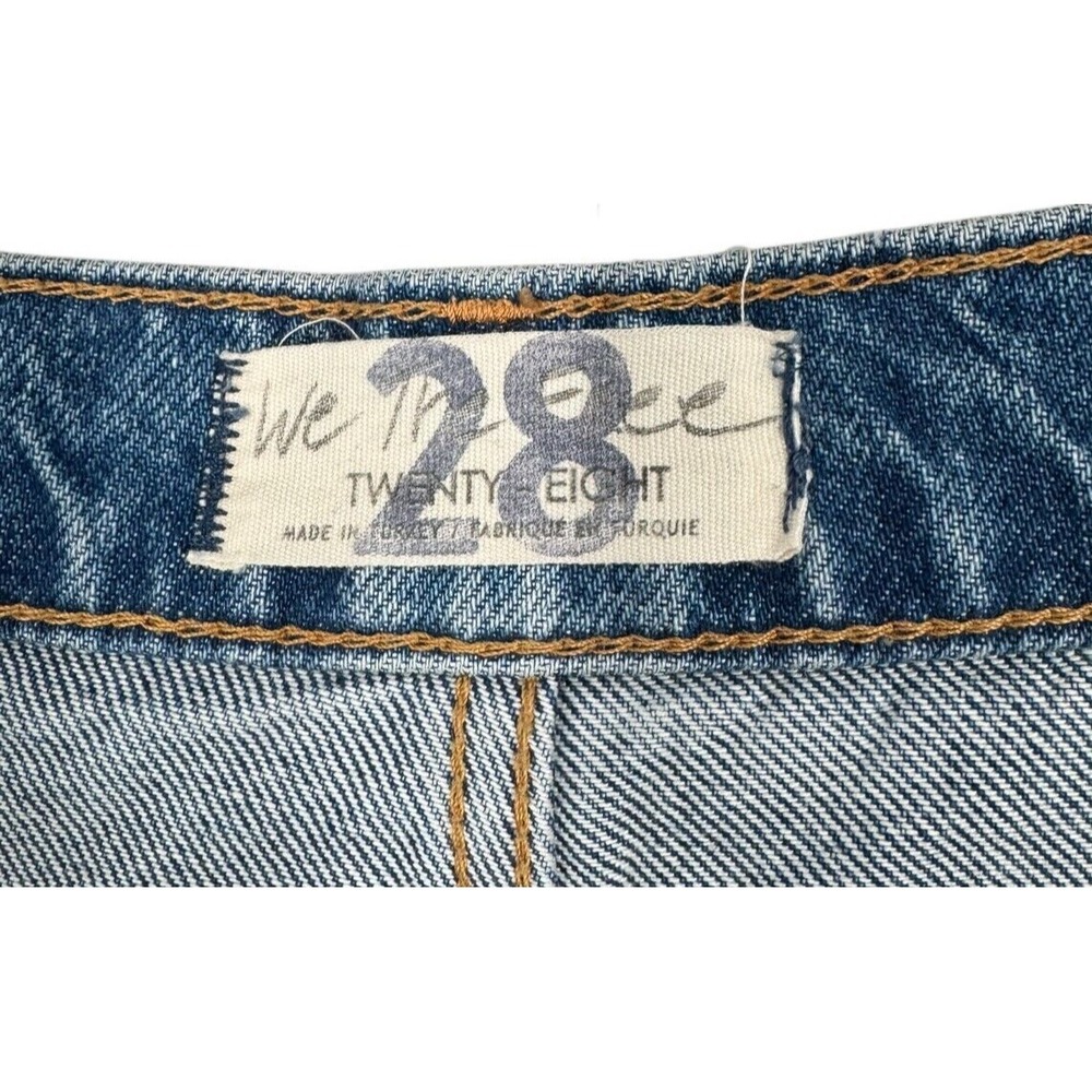 We the Free People Women's Blue Maggie Straight Leg Distressed Ripped Jeans 28 - Picture 3 of 7